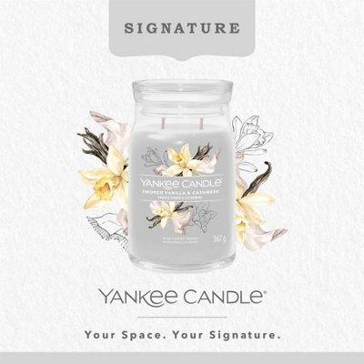 Yankee Candle Signature Large Jar Siver Smoked Vanilla & Cashmere