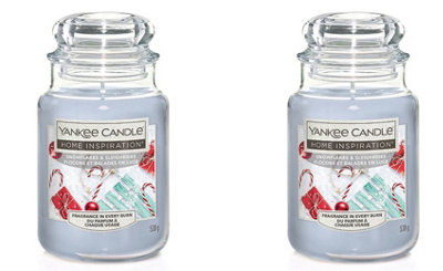 Yankee Candle Snowflakes & Sleigh Rides Twin pack Large Jars