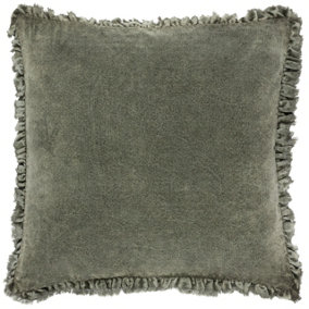 Yard Bertie Washed Cotton Velvet Polyester Filled Cushion