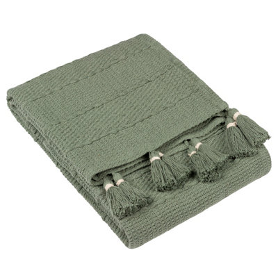 Yard Caliche Woven Textured Tasselled Throw