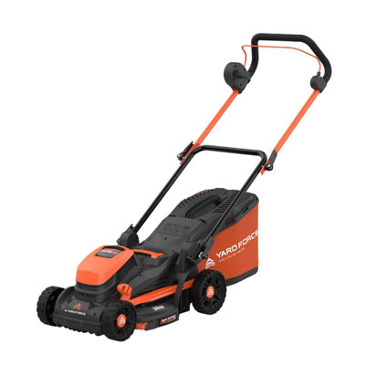 1400W 34cm Corded Electric Lawnmower 6 Cutting Heights Striping Rear Roller Capacity EM N34B