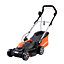 Yard Force 1400W 34cm Electric Lawnmower with 35L Grass Bag and Rear Roller, suitable for medium-sized lawns - EM N34A