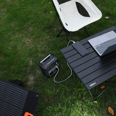 US 80W USB Solar Panel Folding Power Bank Outdoor Camping Hiking Phone