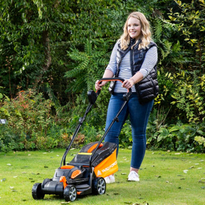 Yard Force 20V 33cm Cordless Lawnmower with 4.0Ah Lithium Ion