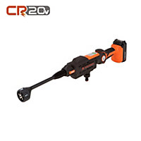 Yard Force 20V Aquajet Cordless Pressure Cleaner with 2.5Ah Lithium-Ion Battery, Charger and Accessories - LW C02A - CR20 Range