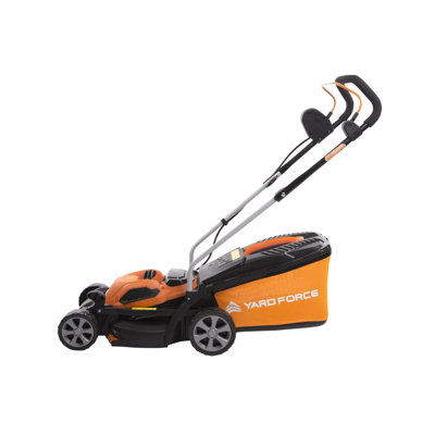 SnapFresh 40V Cordless Lawn Mower - 16" Brushless Motor, 2 X 4.0Ah Batteries & Fast Charger, 5 Height Settings, Mulch/Bag