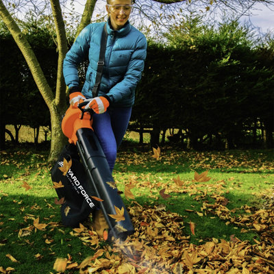 Yard Force 40V Cordless 3-in-1 Blower Vacuum & Mulcher with 230km/h Air Speed - LB C20 - CR20 Range - 4