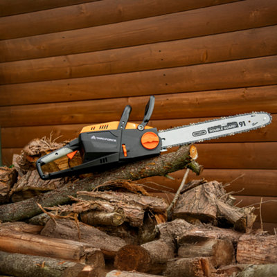 Tronçonneuse Sans Fil Yard Force 40V - Guide Chaîne Oregon 35 Cm, Moteur Brushless, Batterie Incluse - Pour Couper Bois, Branches, Bûches