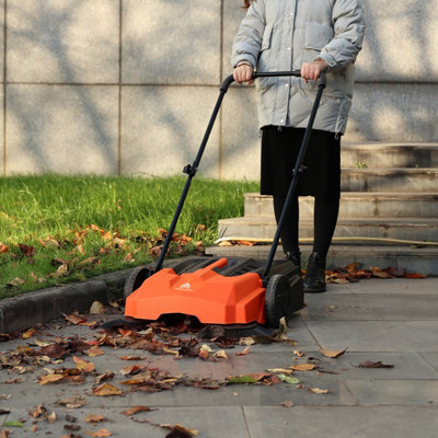 Yard Force 65cm Hand Push Sweeper with Twin Brushes - HW FS68