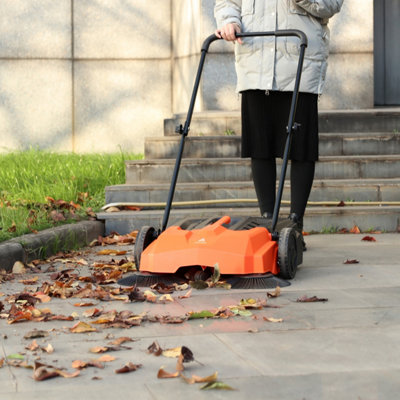 Yard Force 65cm Hand Push Sweeper with Twin Brushes - HW FS68 - 4