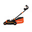 Yard Force LM C37B 40V 4.0Ah (2x20V) Cordless Lawnmower with 37cm cutting width 40L grass bag and rear roller