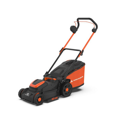 Yard Force LM C40B 40V 4.0Ah (2x20V) Cordless Lawnmower with 40cm cutting width 45L grass bag and rear roller