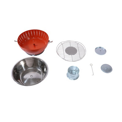 Yard Force Portable Charcoal Barbecue with Built-in Fan and USB Connection and Carry Bag - HX FBQ1