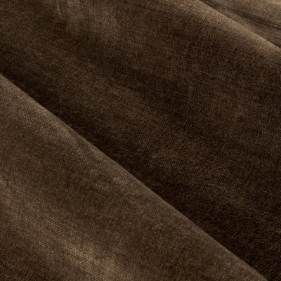 Yard Heavy Chenille Velvet Eyelet Curtains, Brown