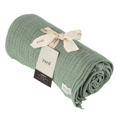 Yard Lark Crinkle Cotton Fringed Throw