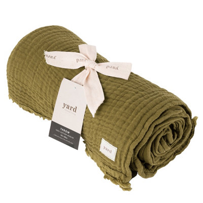 Yard Lark Crinkle Cotton Fringed Throw