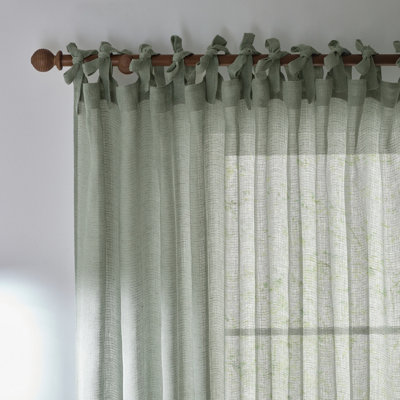 Yard Nimbus Sheer Tie Top Curtain Panel