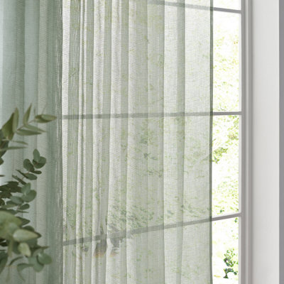 Yard Nimbus Sheer Tie Top Curtain Panel