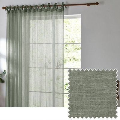 Yard Nimbus Sheer Tie Top Curtain Panel
