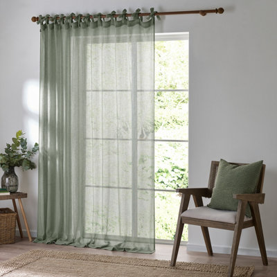 Yard Nimbus Sheer Tie Top Curtain Panel