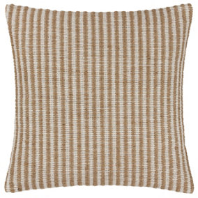 Yard Organik Stripe Textured Woven Polyester Filled Cushion