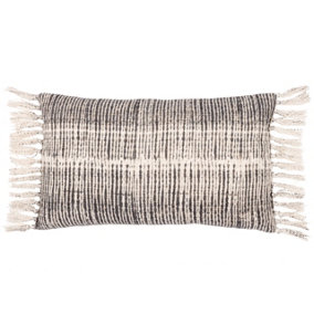 Yard Sono Ink Abstract Fringed Feather Filled Cushion