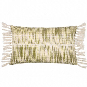 Yard Sono Ink Abstract Fringed Feather Filled Cushion