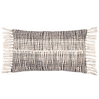 Yard Sono Ink Abstract Fringed Polyester Filled Cushion