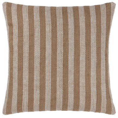 Yard Strata Stripe Woven  Feather Filled Cushion