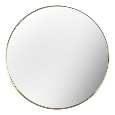 Yard Thin Round Deep Edge Circular Wall Mounted Mirror