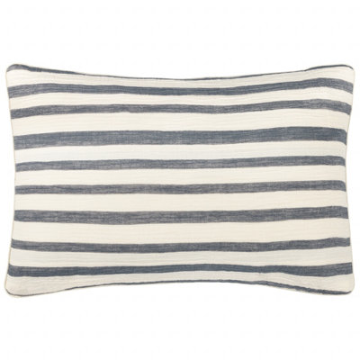 Yard Woven Stripe Cotton Feather Rich Cushion