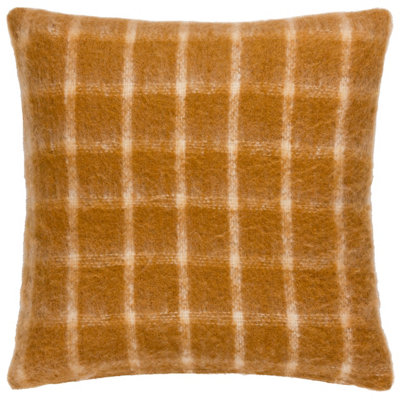 Yard Yarrow Check Faux Mohair Check Polyester Filled Cushion