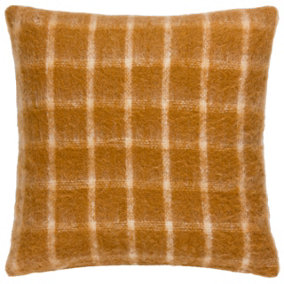 Yard Yarrow Check Faux Mohair Check Polyester Filled Cushion