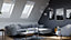 YARDLITE Roof Window Grey / White Wood Centre Pivot Loft Skylight + Flashing - C2A - 55cm (W) x 78cm (H), TFX Tile Flashing