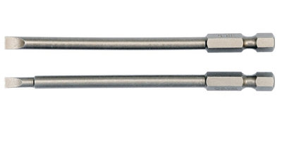 Yato professional extra long 100mm slotted screwdriver bits set of 2: 4&5 mm