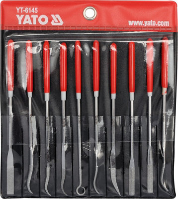 Yato professional jewelers diamond precision needle file metal set of 10