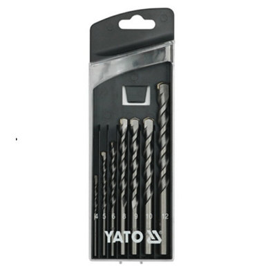 Yato professional masonry drill bits set of 7 pcs 4-12 mm (YT-4390)