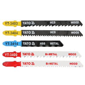 Yato professional mixed jigsaw blades 5 pcs metal, wood steel T fitting (YT-3445