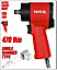 YATO professional short 1/2" air impact wrench mini, 470 Nm heavy duty (YT-09514