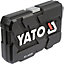 Yato professional socket set 56 pcs 1/4" hex & torx in handy case (YT-14501)