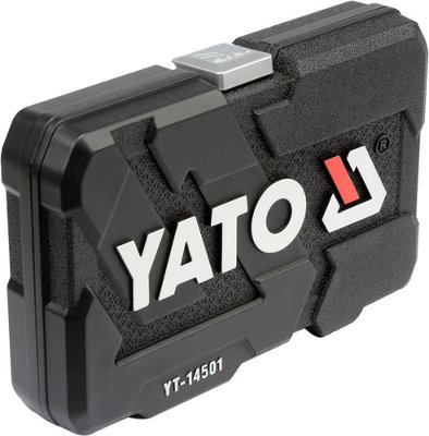 Yato professional socket set 56 pcs 1/4" hex & torx in handy case (YT-14501)