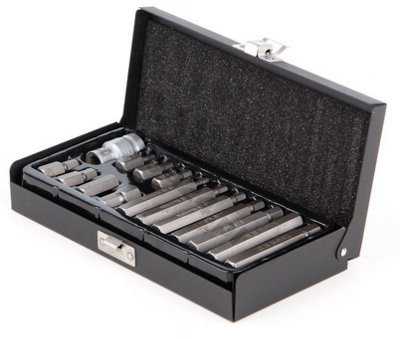 Yato YT-0413, professional hex screwdriver bits set 15 pcs. in solid metal case