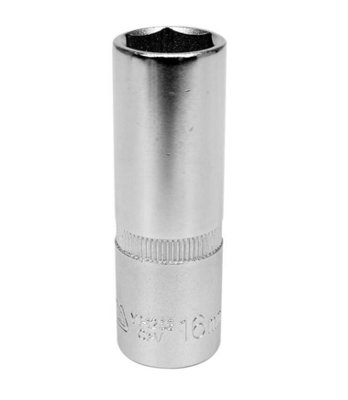 YATO YT-1253, 1/2" drive spark plug socket size 16mm, CrV steel, 6 point