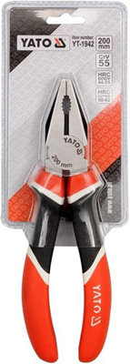YATO YT-1942 combination pliers 200mm long, soft grip handles