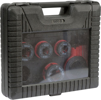 YATO YT-29001 professional reversible ratchet die stock set 5 Pcs - 3
