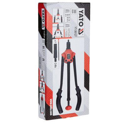YATO YT-36127 heavy duty hand nut riveter M3-M12 , 360mm long, soft grip
