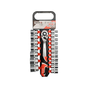 YATO YT-38681, professional ratchet (72T) socket set 1/2" 19 pcs AS-DRIVE