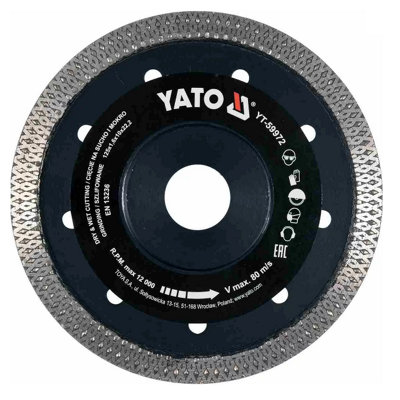 YATO YT-59972 thin tile cutting diamond blade disc 125 mm, 22.2 bore