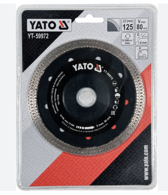 YATO YT-59972 thin tile cutting diamond blade disc 125 mm, 22.2 bore