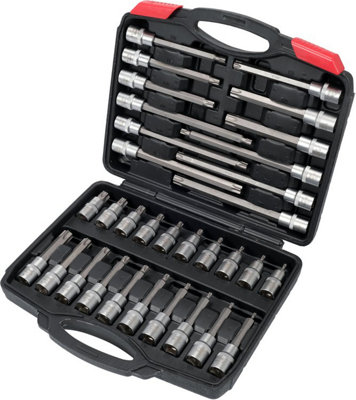 YATO YT-77541, bit socket set 32 pcs, torx length 55-200mm, 1/2" drive